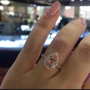 14k rose gold morganite ring